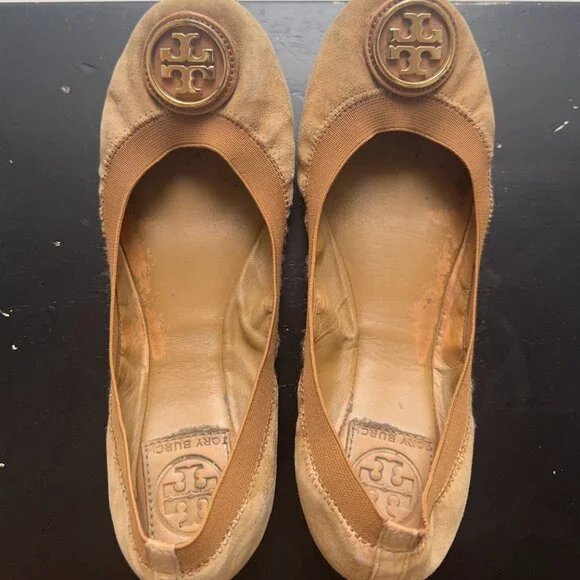 TORY BURCH Caroline Suede Ballerina Flats - Picture 5 of 12